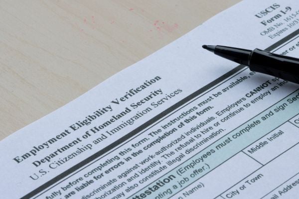 Form I-9 employment eligibility verification errors 