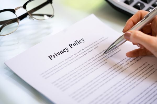 Privacy Policy sample notice